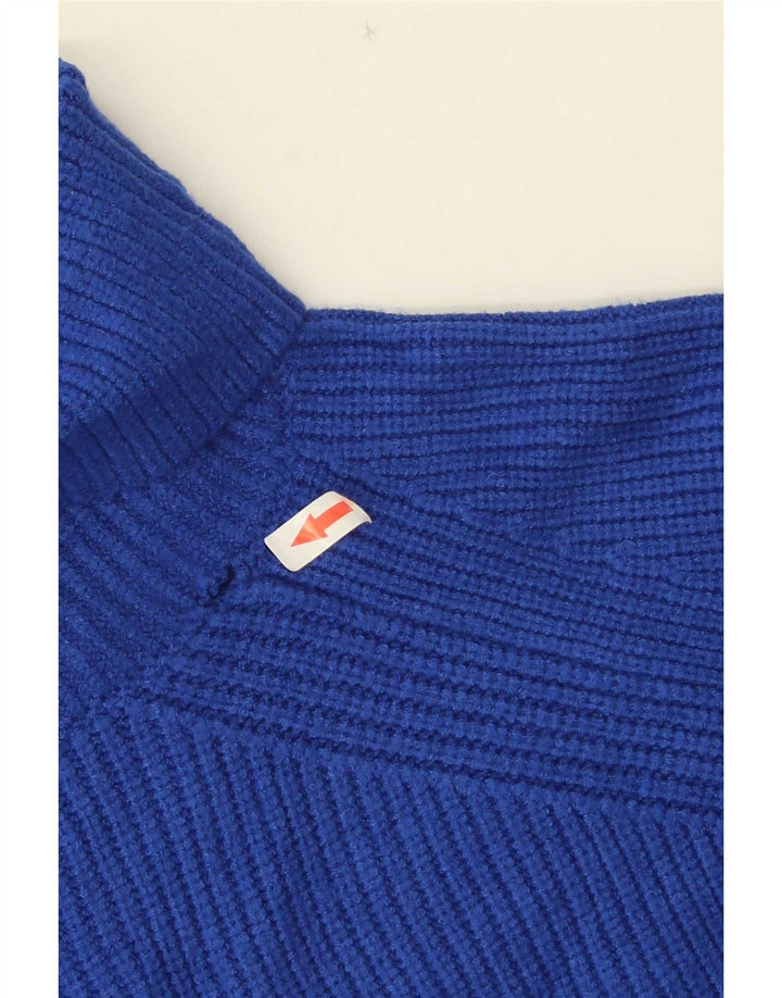 Marks & Spencer Rollkragenpullover für Damen, UK 14, mittelblaue Viskose