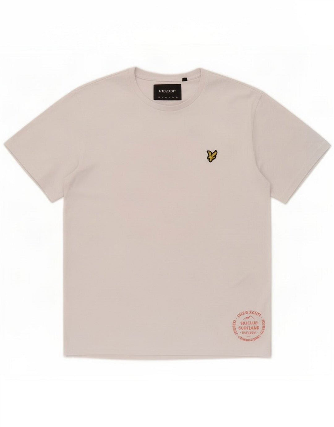 Lyle & Scott Herren Grafik T-Shirt Top Mittelweiße Baumwolle