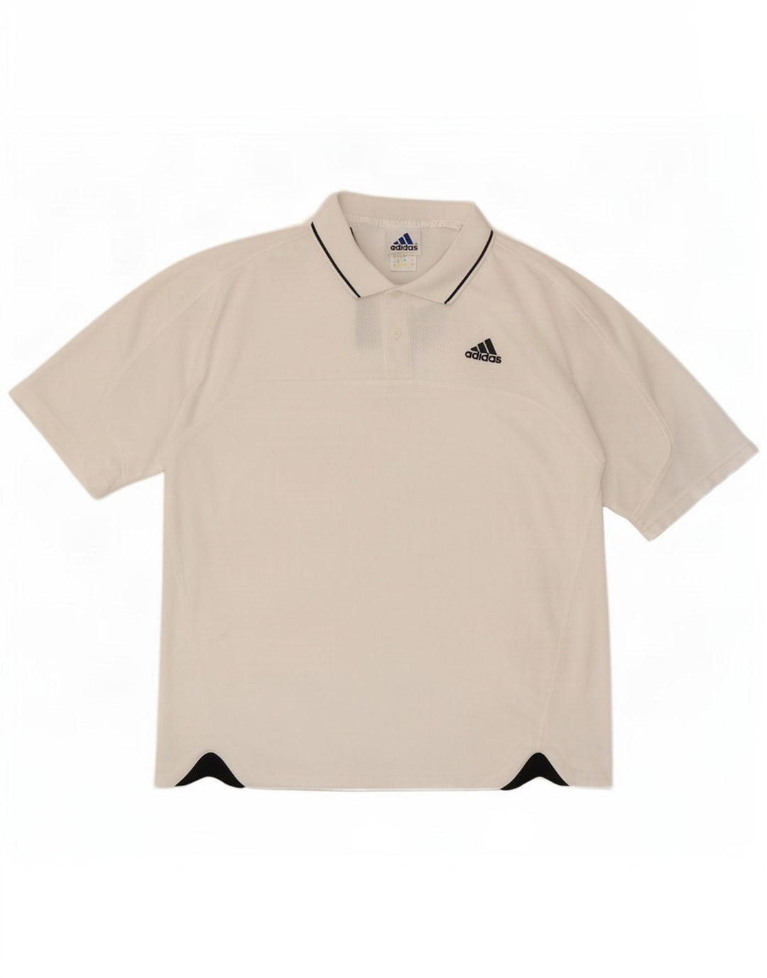 Adidas Herren Poloshirt UK 44/46 Large Weiß Polyester