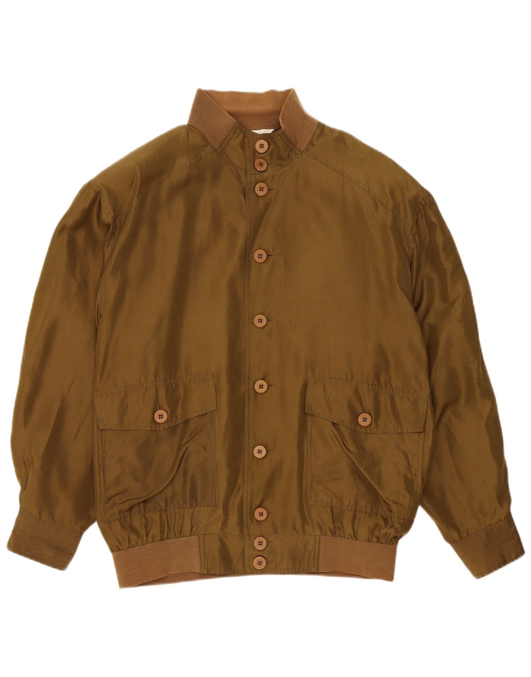 Coocoon Herren-Bomberjacke mit lockerer Passform, UK 36, Größe S, Khaki, Seide
