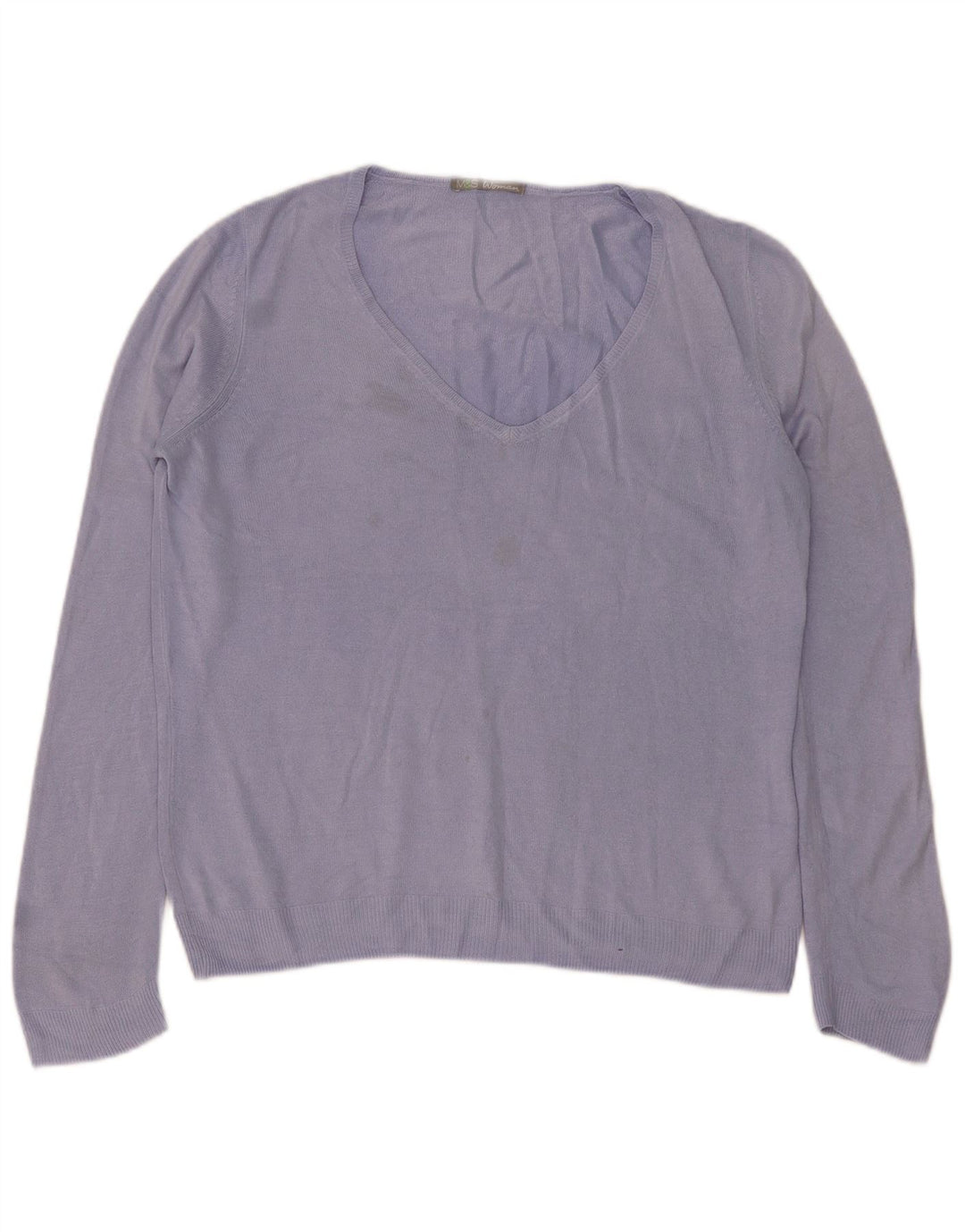 Marks & Spencer Damen-Pullover mit V-Ausschnitt, Gr. 40, Größe L, Lila