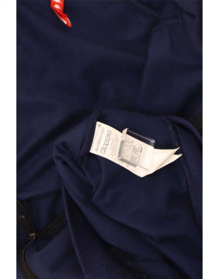 Kappa Herren-Trainingsanzugoberteil mit Grafik, mittleres Marineblau, Farbblock