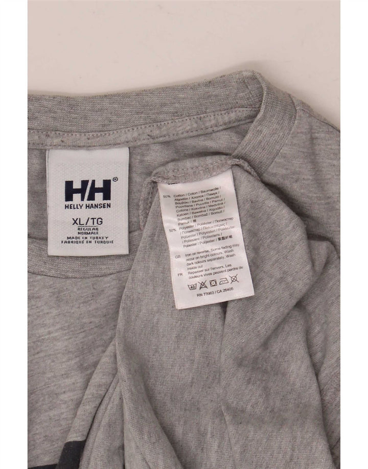 Helly Hansen Herren Grafik T-Shirt Top XL Grau Baumwolle