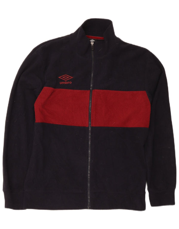 Umbro Herren Fleecejacke UK 42 XL Marineblau Colourblock Polyester Sport