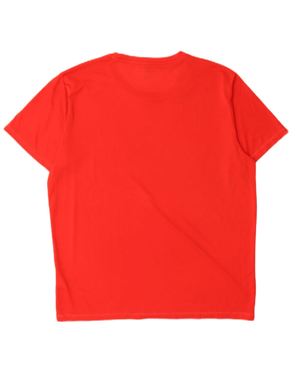 Puma Herren T-Shirt Top Large Rot Polyester