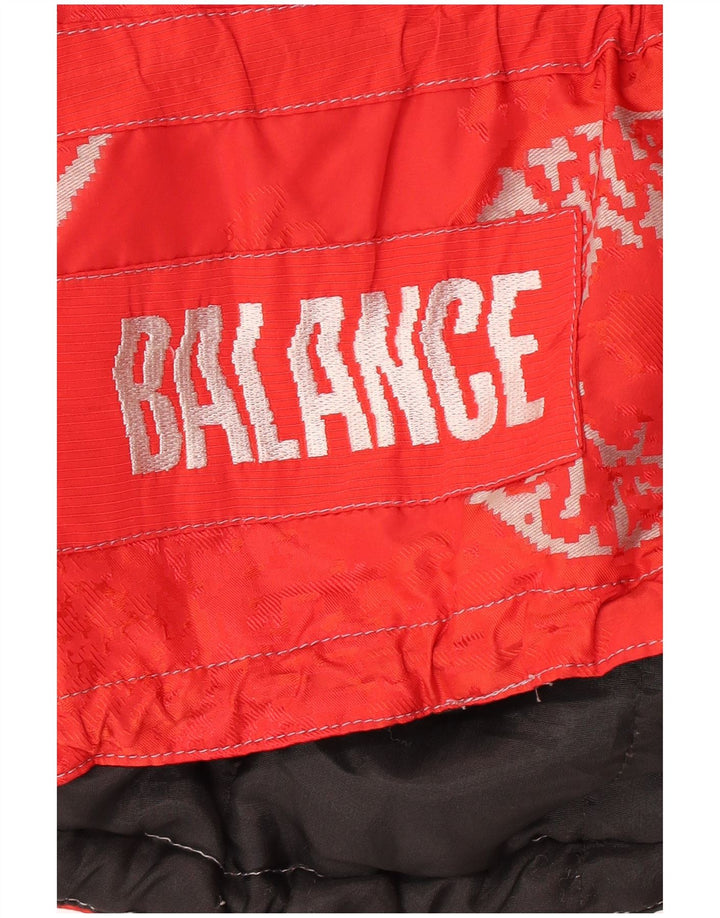 VINTAGE Herren-Gilet mit Grafik, UK 40, großes rotes Polyamid