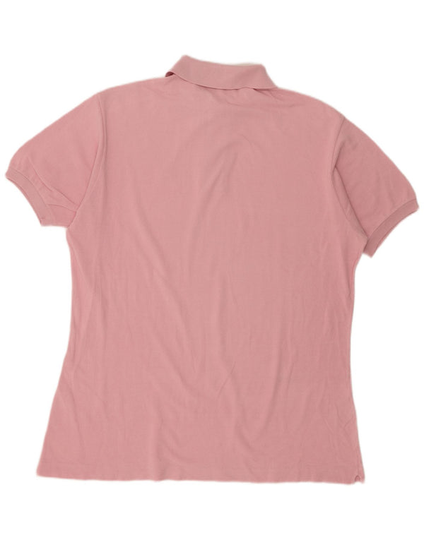 Lacoste Herren Poloshirt Größe 7 2XL Rosa Baumwolle