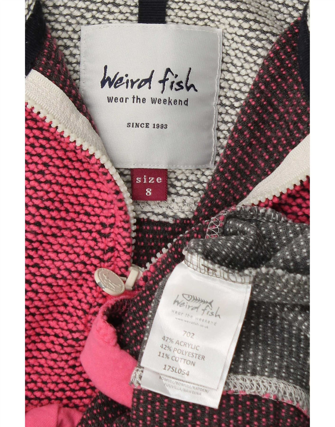 Weird Fish Grafik-Sweatshirt für Damen, Gr. 8, Pink, Farbblock