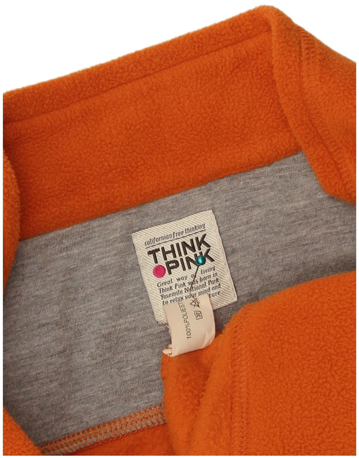 Think Pink Fleece-Weste für Mädchen, 15–16 Jahre, orangefarbenes Polyester