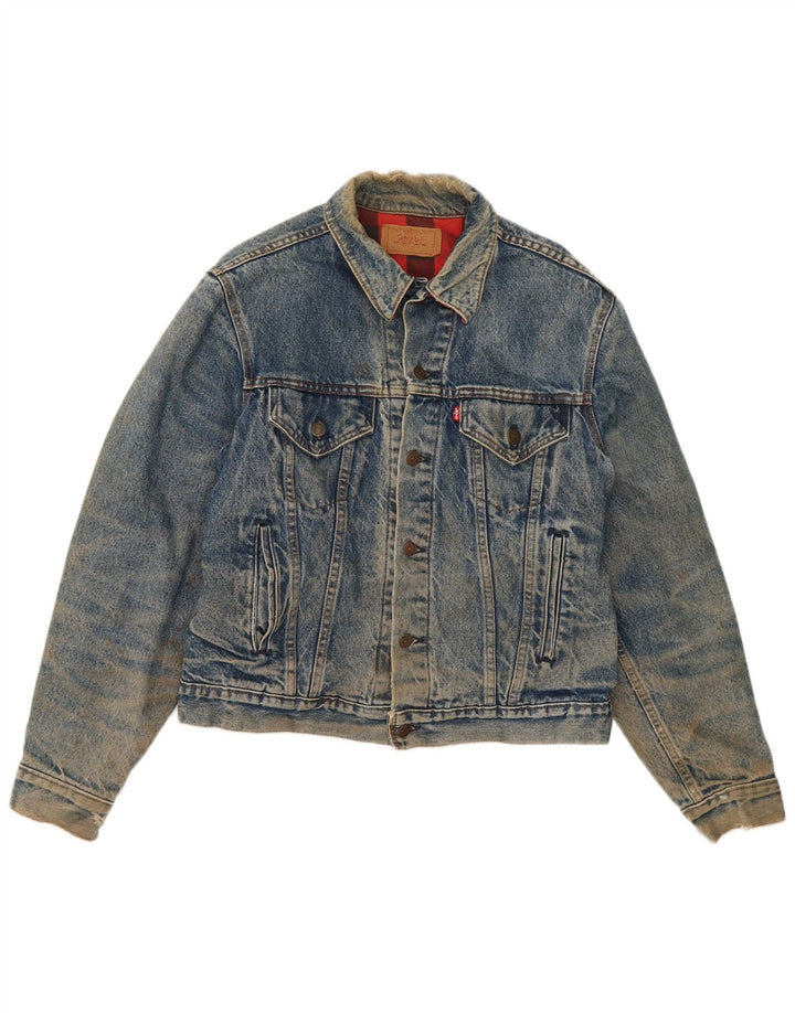 Levi's Herren Crop Denim Jacke UK 42 XL Blaue Baumwolle