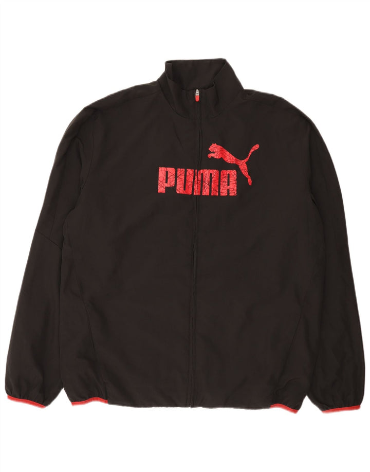 Puma Herren Graphic Trainingsanzug Top Jacke XL Schwarz Polyester