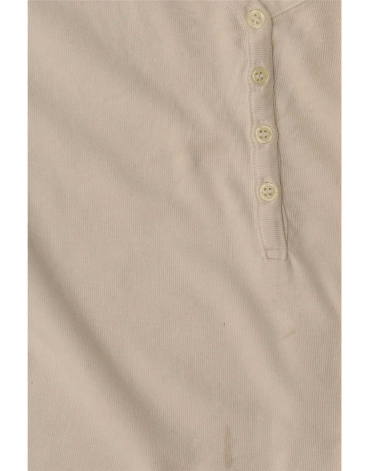 Nike Damen Top Langarm UK 14/16 Large Off White Cotton