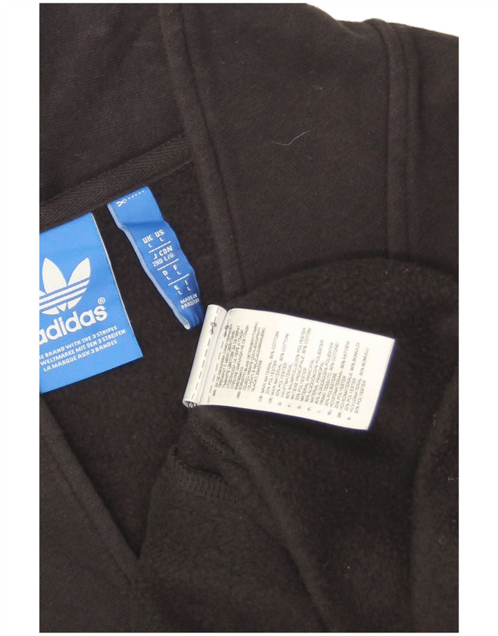 Adidas Herren-Trainingsanzug-Oberteil, große Jacke aus schwarzer Baumwolle