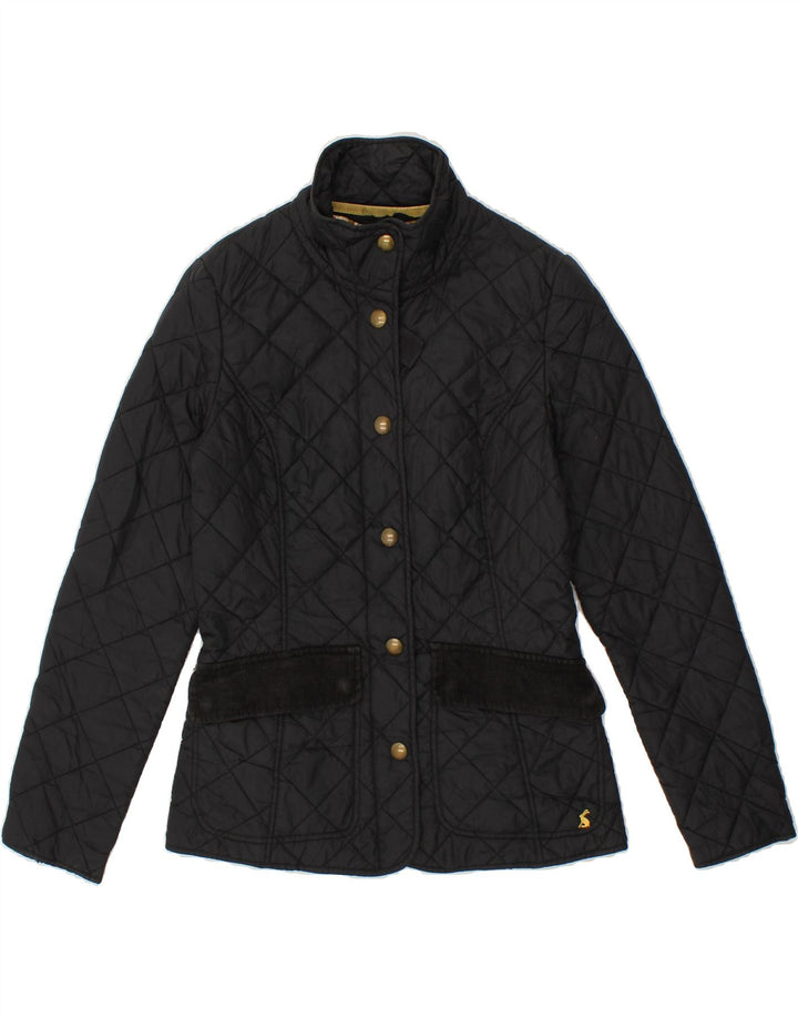 JOULES Womens Quilted Jacket UK 8 Small Black Polyamide Vintage Joules and Second-Hand Joules from Messina Hembry 