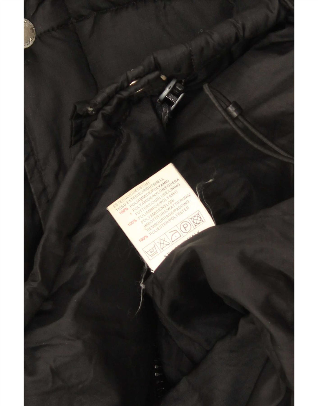 Energie Herren Graphic Hooded Wattierte Jacke UK 38 Mittelschwarzes Nylon