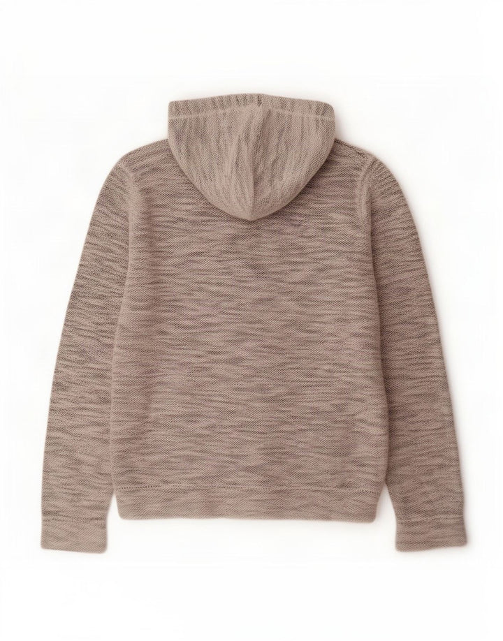 Fat Face Herren-Kapuzenpullover mit Reißverschluss, mittelgrau meliert