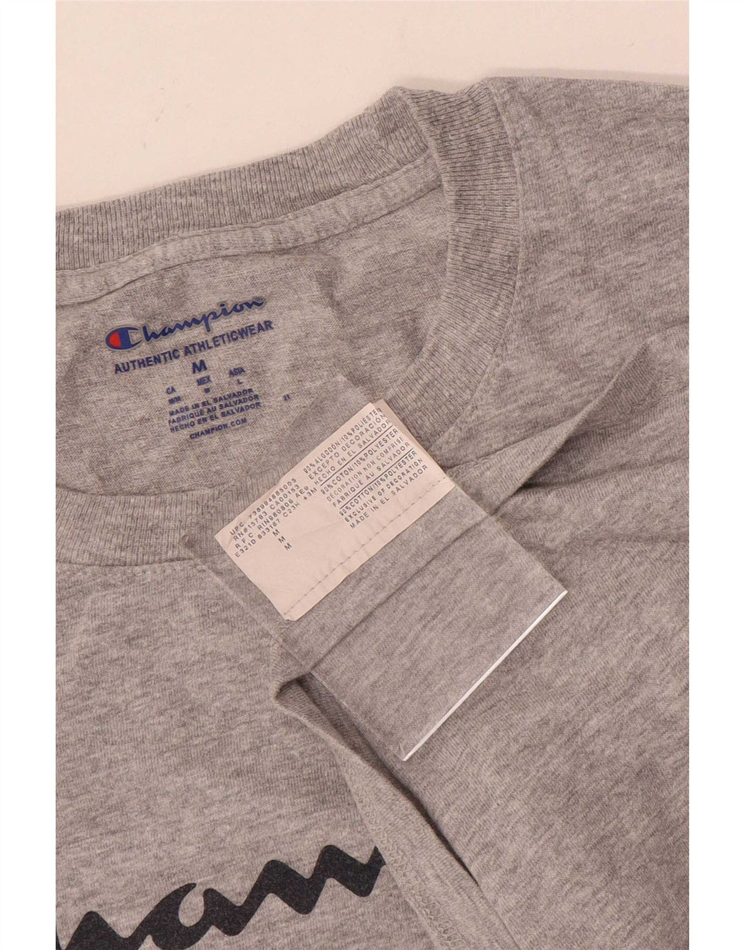 Champion Herren-T-Shirt mit Grafik, mittelgraue Baumwolle