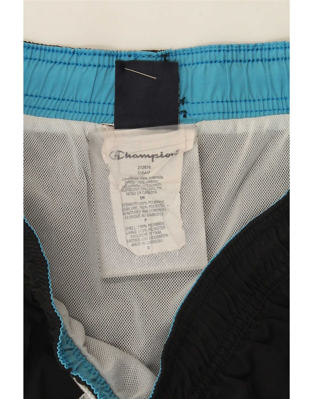 Champion Herren-Badeshorts, Größe S, Schwarz, Polyamid
