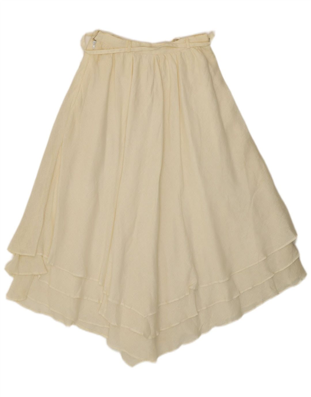 Giorgio Grati Damen Asymmetrischer Rock IT 42 Medium W24 Off White
