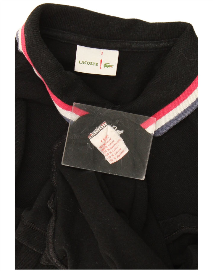 Lacoste Herren-Poloshirt, Größe 3, klein, schwarze Baumwolle