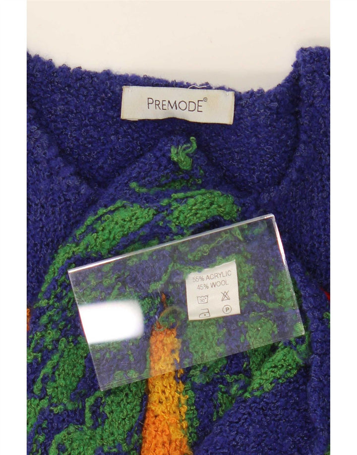 Premode Damen-Pullover mit Rundhalsausschnitt, Gr. 14, mittelblau, Neuheit