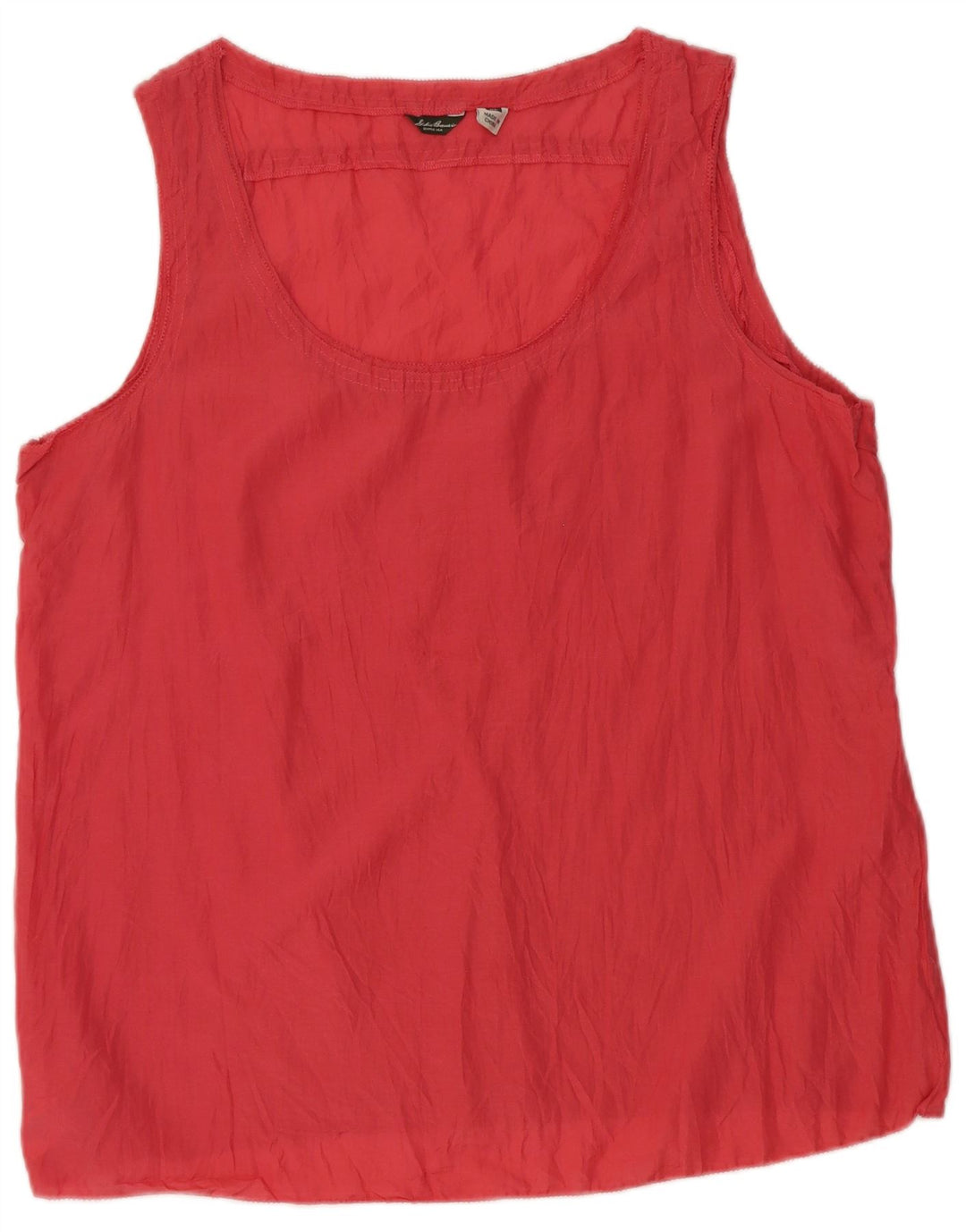 EDDIE BAUER Damen ärmelloses Blusenoberteil UK 18 XL rosa Baumwolle