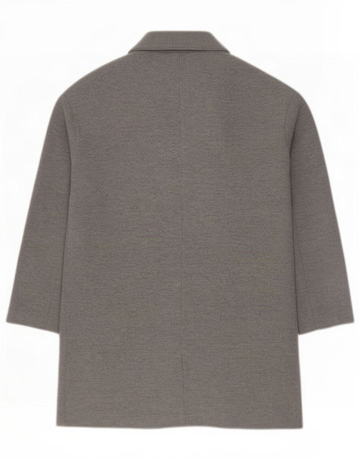 Zara Womens Open Overcoat UK 10 Small Grau