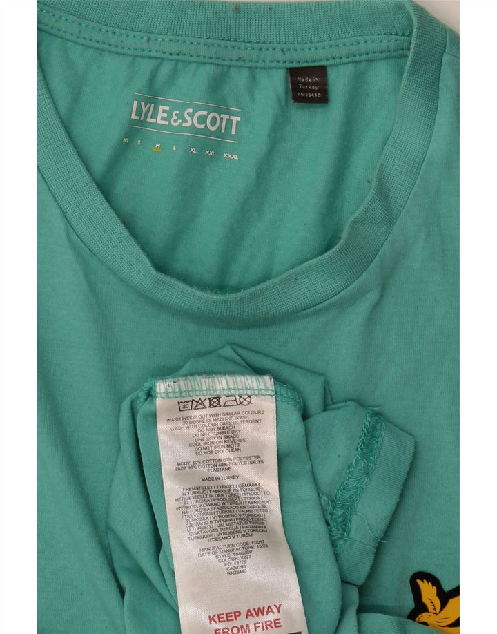 LYLE & SCOTT Herren T-Shirt Top Medium Türkis Baumwolle
