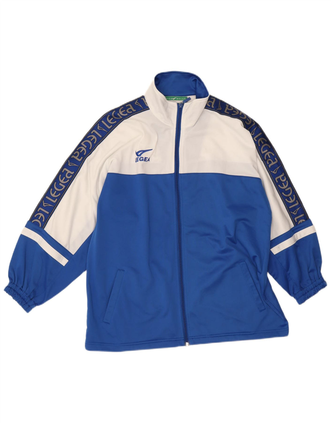 Legea Herren-Trainingsanzug mit grafischem Muster, Mittelblaues Farbblock-Polyester