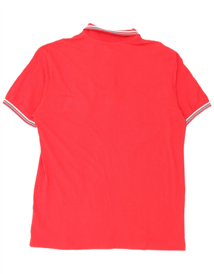 Kappa Herren Poloshirt 3XL rot gestreift aus Baumwolle