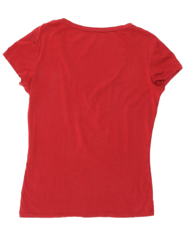 Stefanel Damen T-Shirt Top UK 18 XL Burgund
