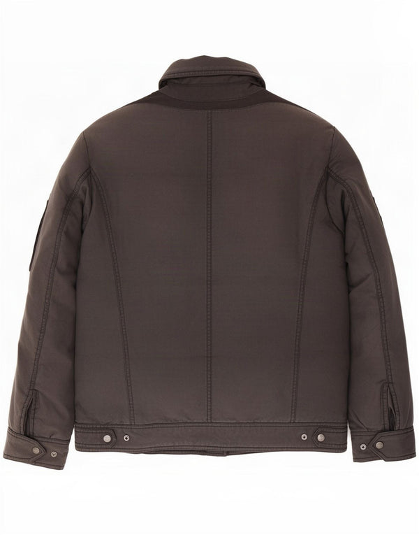 Geox Damen Respira Wattierte Jacke UK 16 Large Grau Polyamid