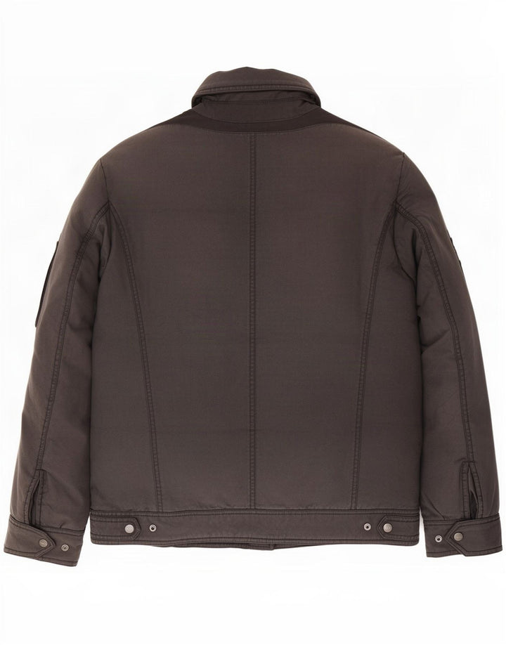 Geox Damen Respira Wattierte Jacke UK 16 Large Grau Polyamid