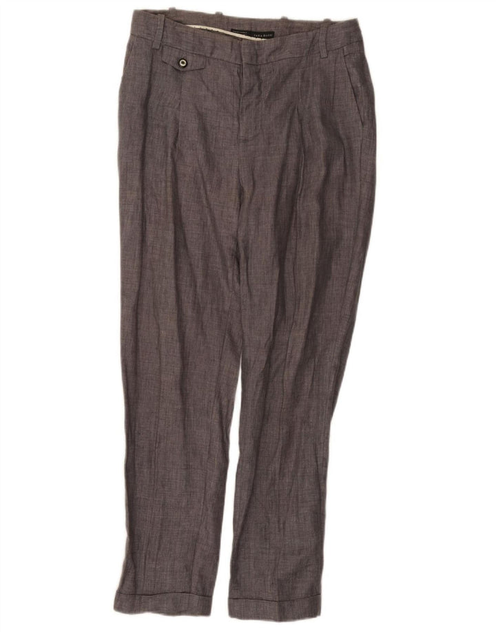 Gerade Chino-Hose für Damen von Zara, Größe M, W28, L27, Grau