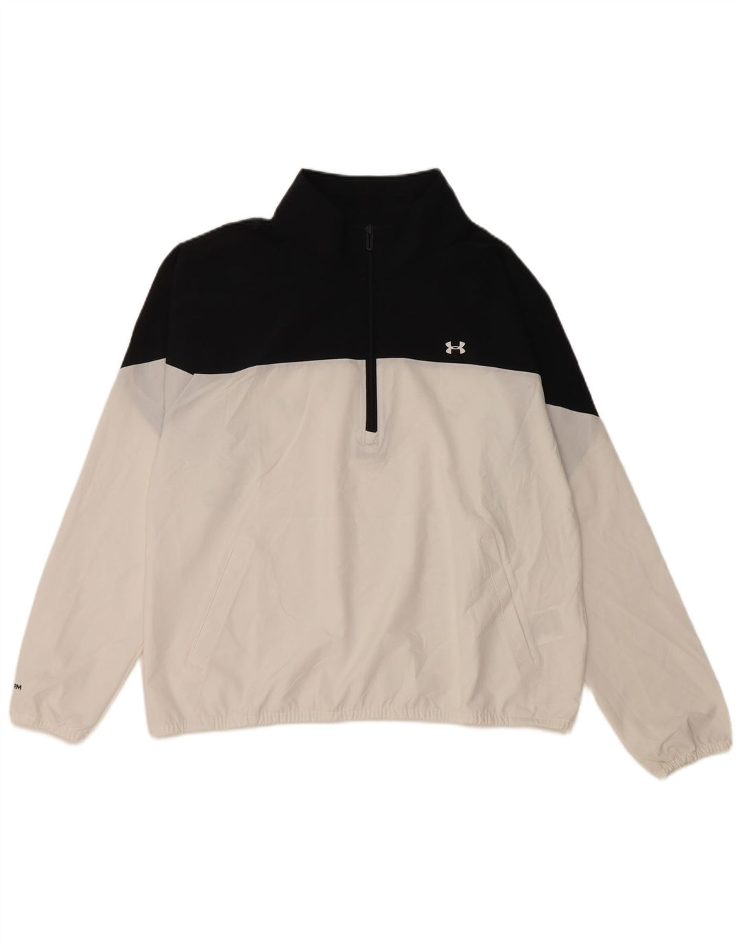 UNDER ARMOUR Damen Pullover-Trainingsanzug-Oberteil, UK 16, Größe L, Weiß, Farbblock