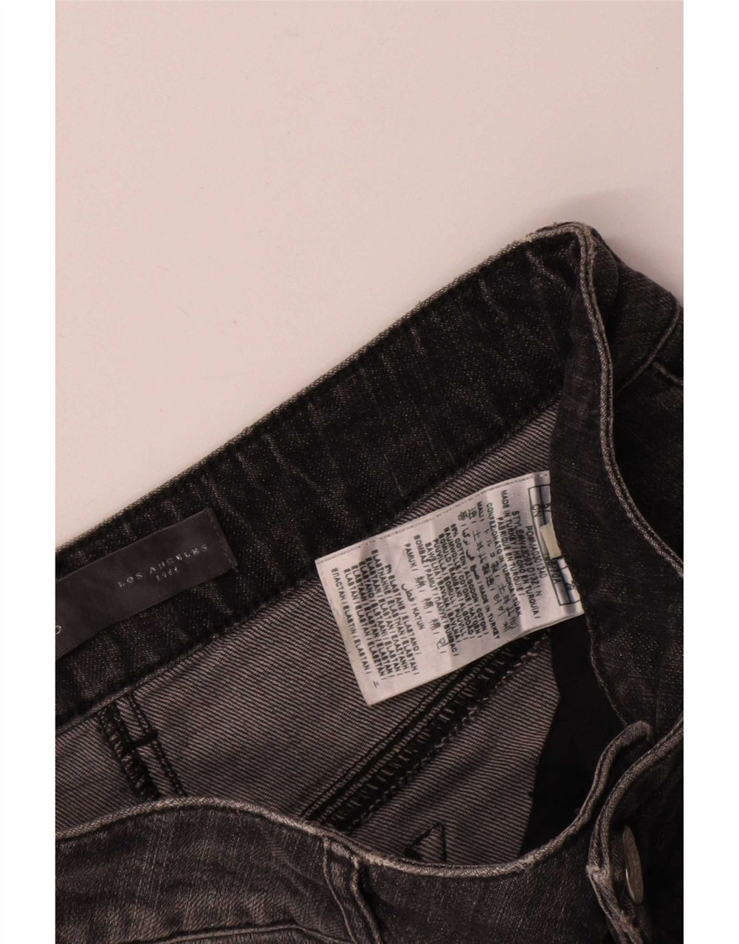 Guess Damen-Jeansrock im Distressed-Look, W27, Größe S, aus grauer Baumwolle