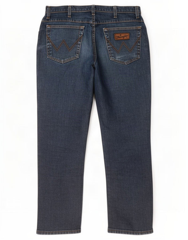 Wrangler Mens Texas Stretch Straight Jeans W34 L30 Blue Cotton