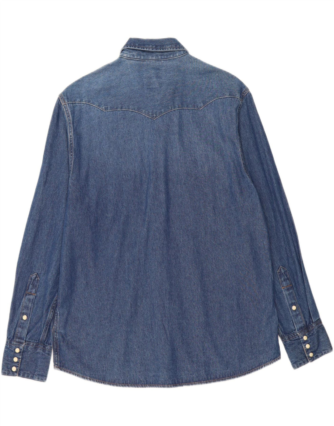 Wrangler Herren-Jeanshemd mit normaler Passform, große blaue Baumwolle