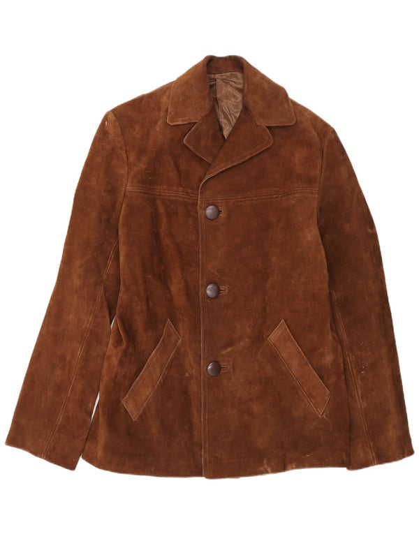 Vintage Herren Wildlederjacke UK 36 Small Brown