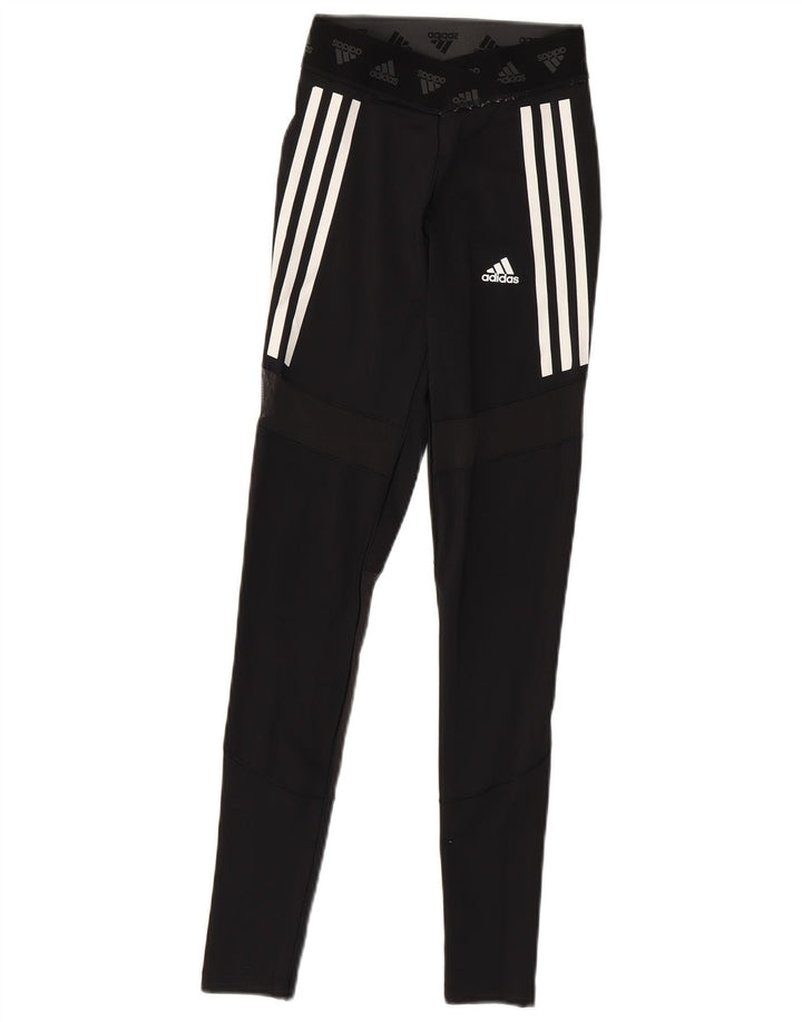 Adidas Damen Graphic Leggings UK 4/6 XS Schwarz Polyester