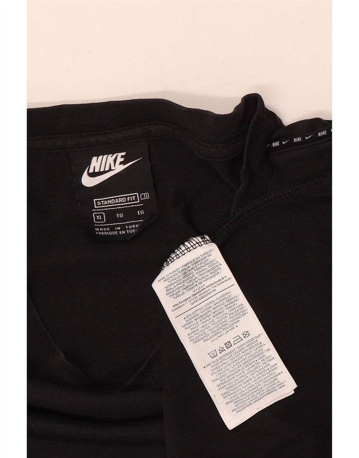 Nike Herren T-Shirt Top XL Schwarz Baumwolle
