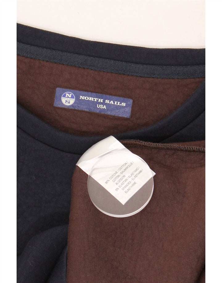 NORTH SAILS Damen Sweatshirt Pullover UK 10 Small Marineblau Baumwolle