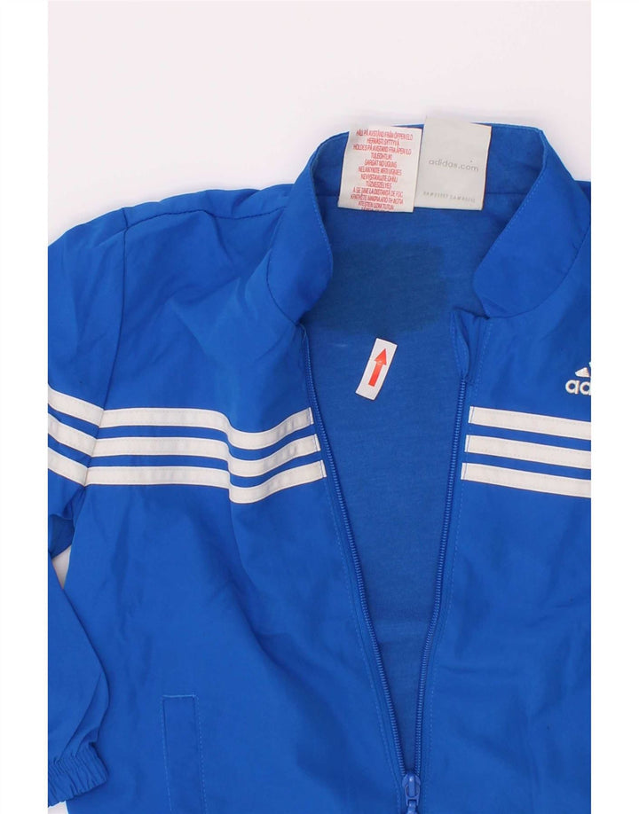 Adidas Jungen-Trainingsanzug-Top-Jacke, 3–4 Jahre, blaues Polyester