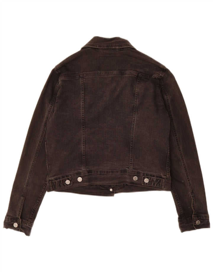 Levi's Damen Jeansjacke UK 12 mittelgraue Baumwolle