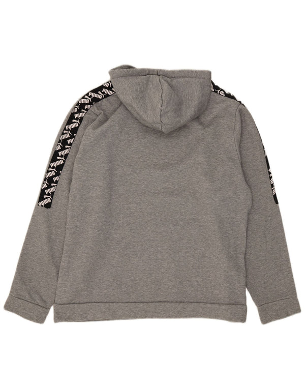 Puma Herren Graphic Hoodie Pullover 2XL Grau Colourblock Baumwolle