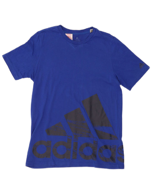 Adidas Jungen Graphic T-Shirt Top 14–15 Jahre, blaue Baumwolle