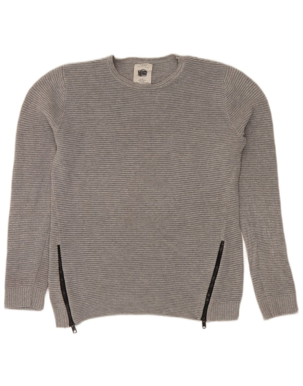 Zara Jungen-Pullover mit Rundhalsausschnitt, 11–12 Jahre, Grau