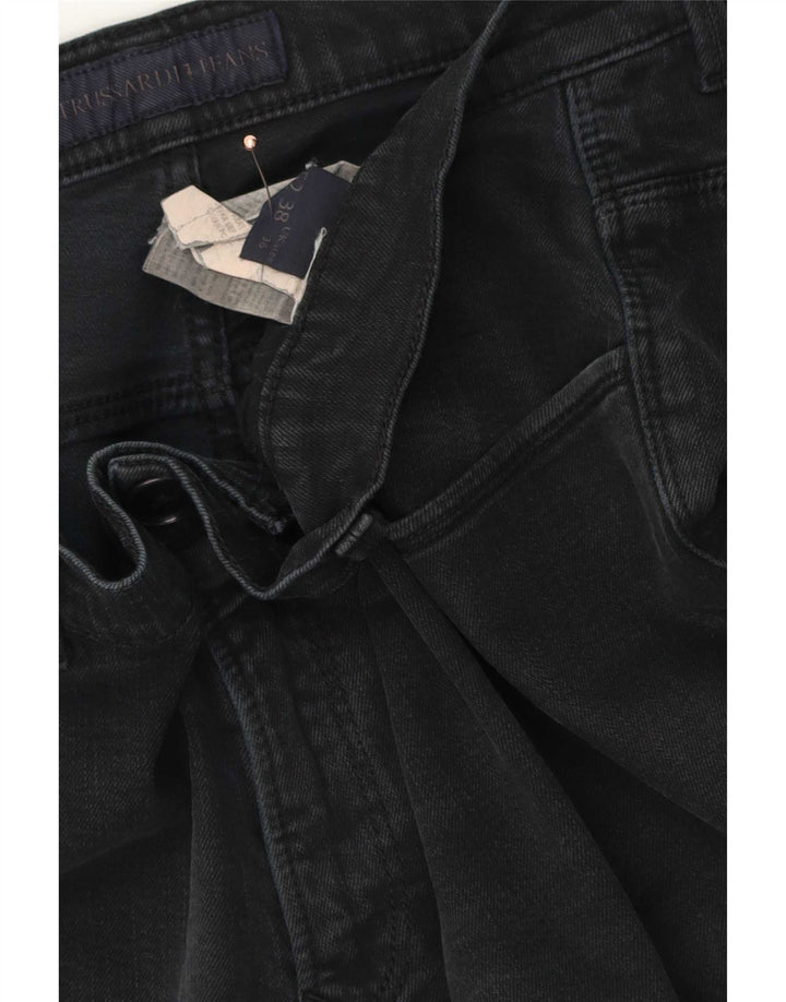 Trussardi Herren Slim Jeans W36 L34 Schwarze Baumwolle