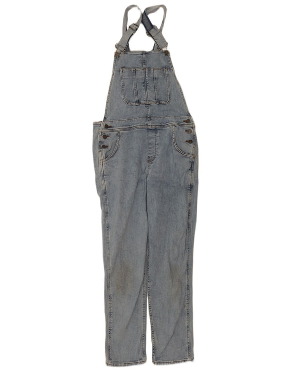 Fat Face Damen Latzhose Jeans UK 12 Medium W34 L28 Blaue Baumwolle