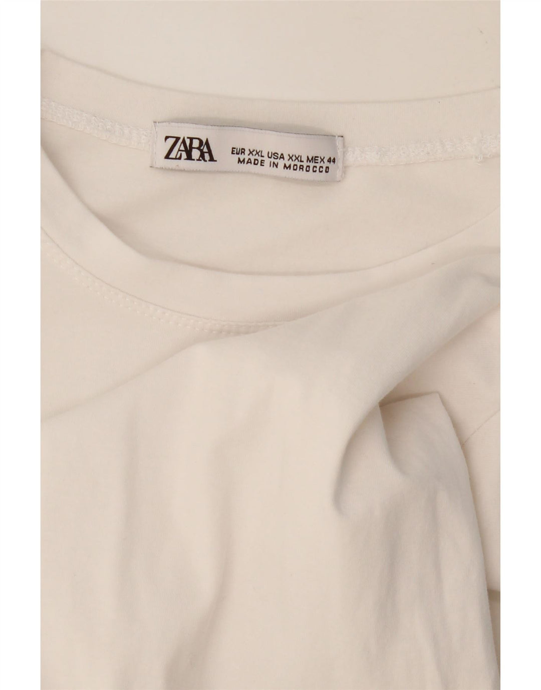 ZARA Womens T-Shirt Top UK 20 2XL White Vintage Zara and Second-Hand Zara from Messina Hembry 